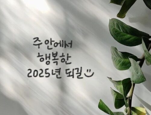 [신앙의 향기] 주안에서 행복한 2025년 되길:)